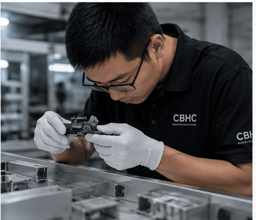 QC inspector reviewing a product