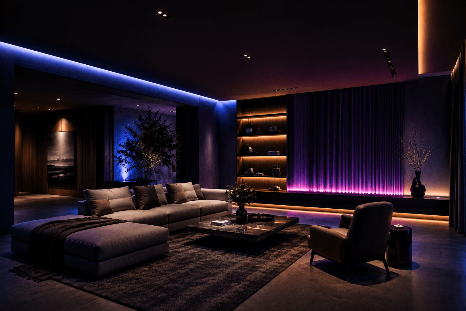 Interior lit — Dramatic Accent-led